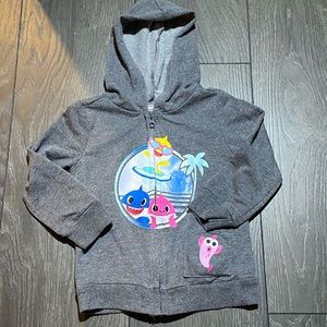 EUC Baby Shark Zip Up With Hood